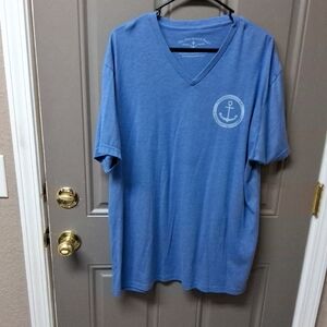 Unisex Nautical Blue V-Neck T-Shirt